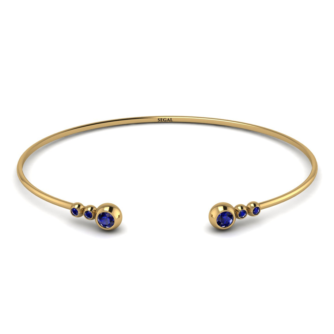 Geometric Bezel Sapphire Bracelet - Josie No. 73