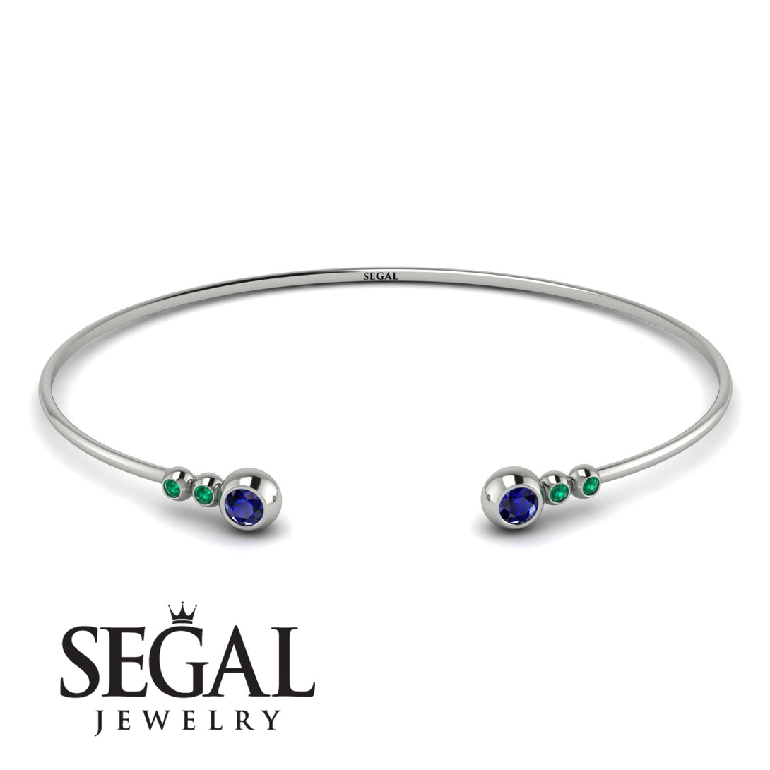 Geometric Bezel Sapphire Bracelet - Josie No. 30