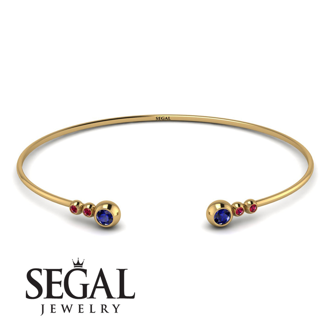 Geometric Bezel Sapphire Bracelet - Josie No. 58