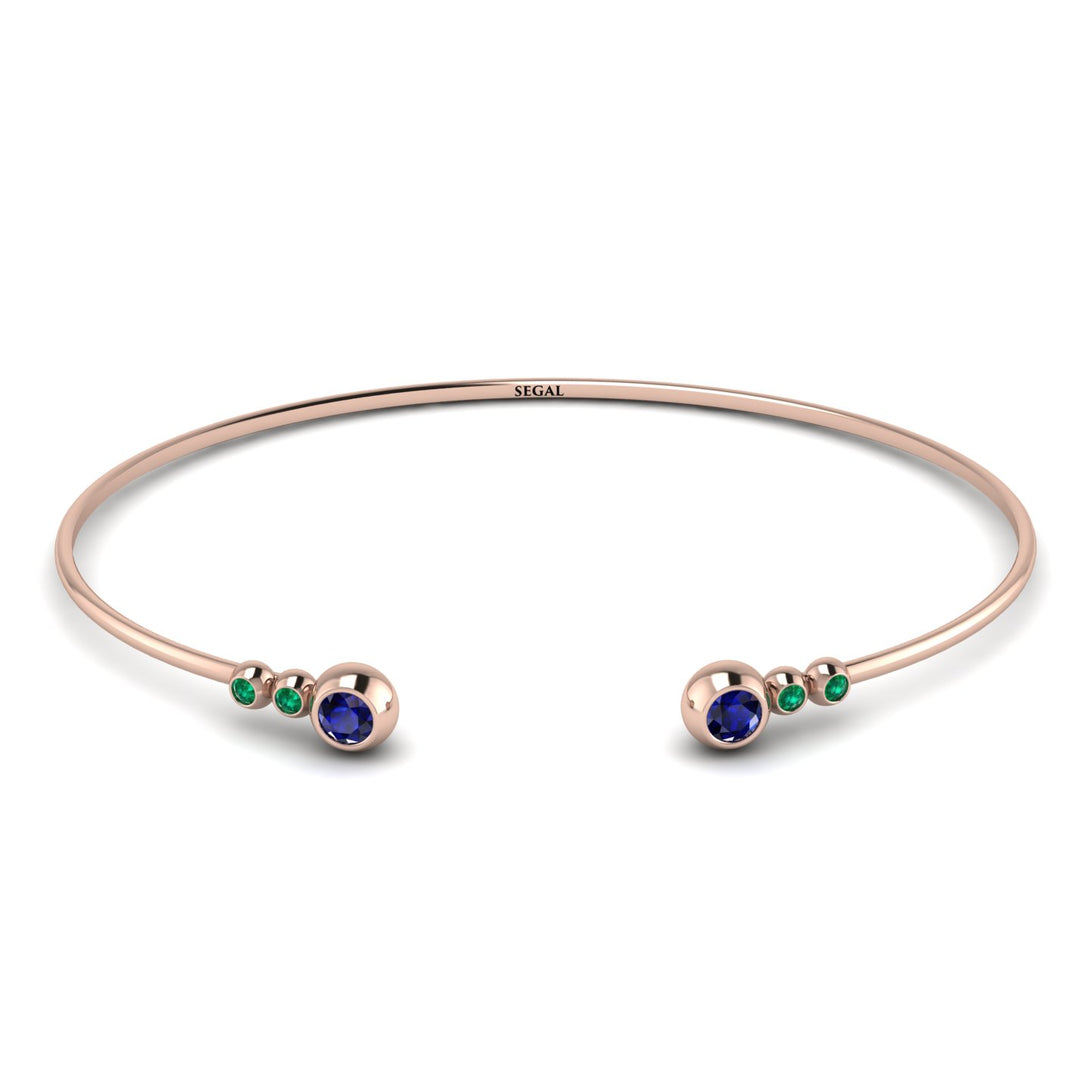 Geometric Bezel Sapphire Bracelet - Josie No. 29