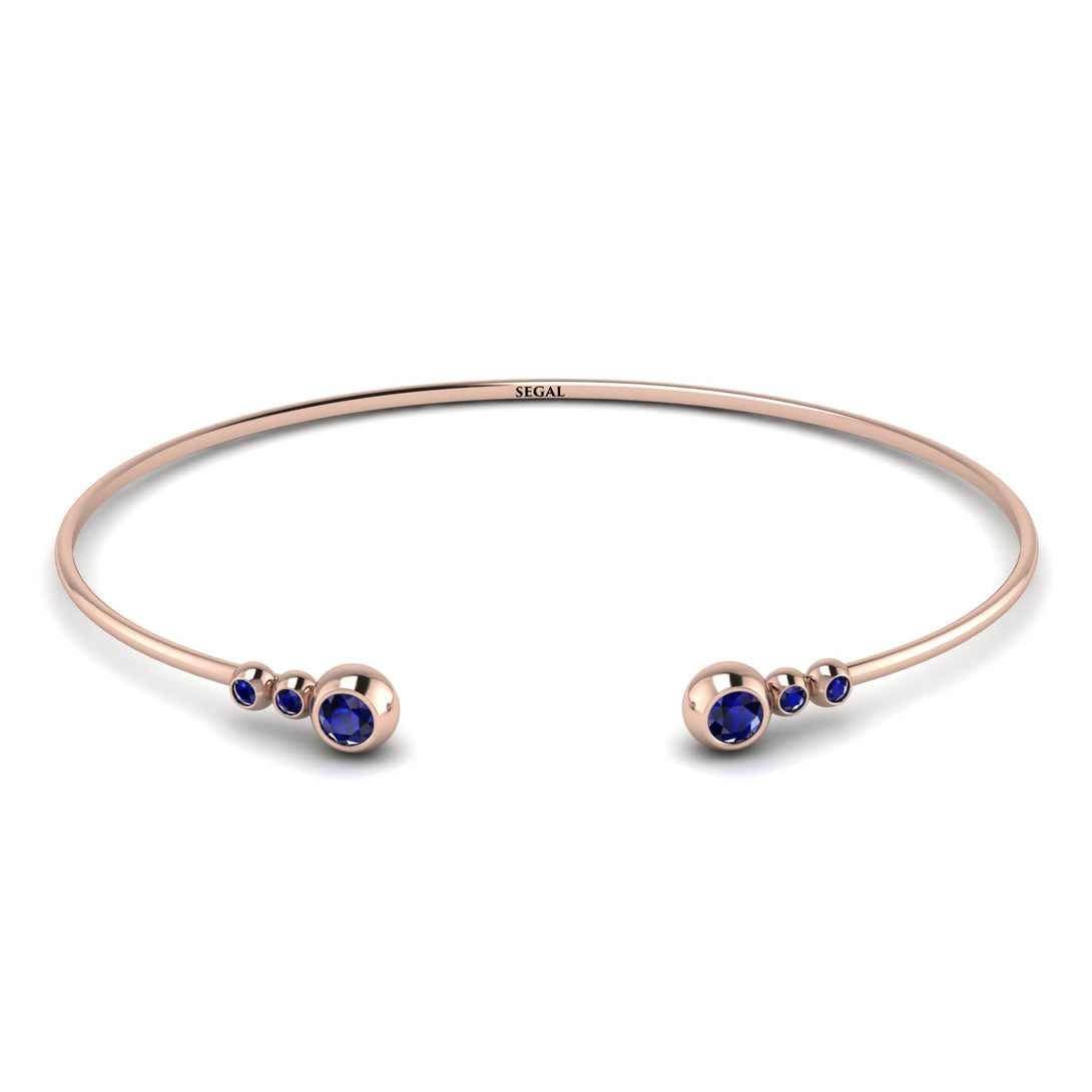 Geometric Bezel Sapphire Bracelet - Josie No. 74