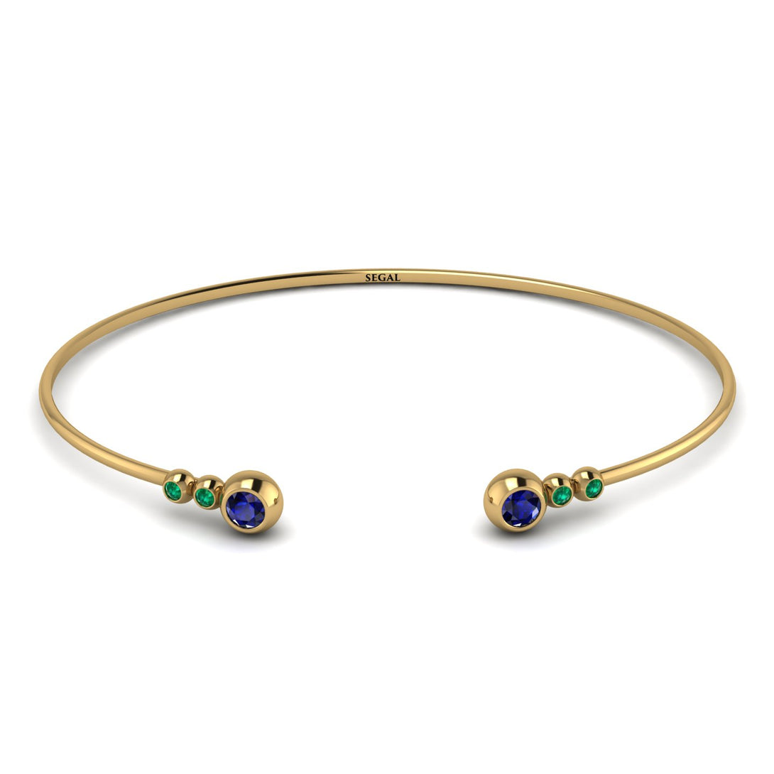 Geometric Bezel Sapphire Bracelet - Josie No. 28