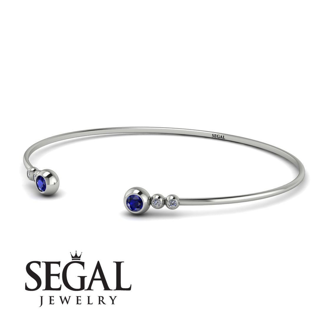 Geometric Bezel Sapphire Bracelet - Josie No. 15