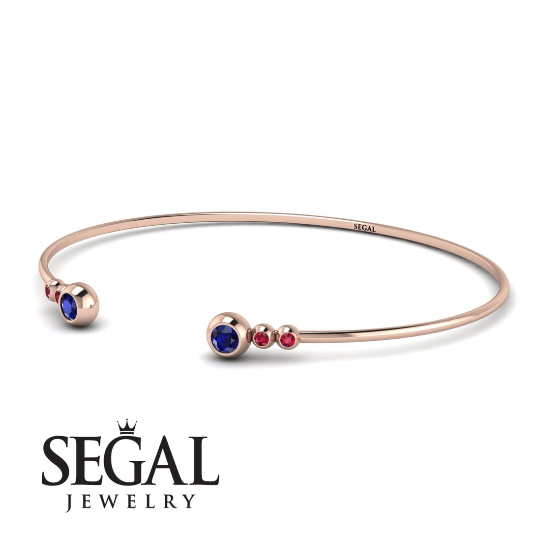 Geometric Bezel Sapphire Bracelet - Josie No. 59