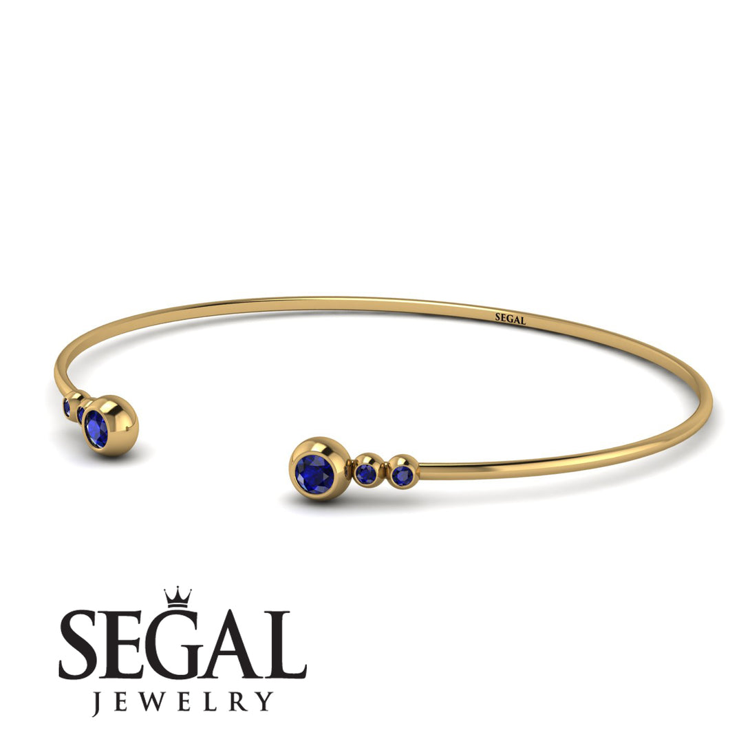 Geometric Bezel Sapphire Bracelet - Josie No. 73