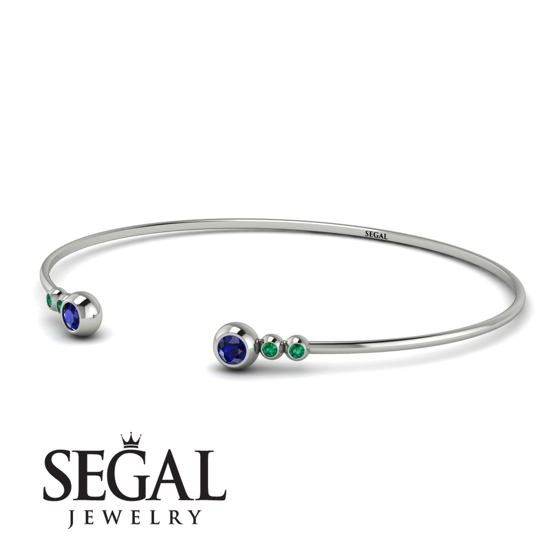 Geometric Bezel Sapphire Bracelet - Josie No. 30