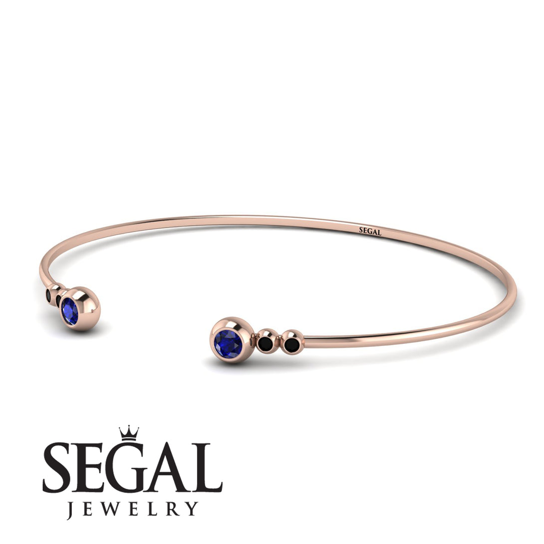 Geometric Bezel Sapphire Bracelet - Josie No. 44