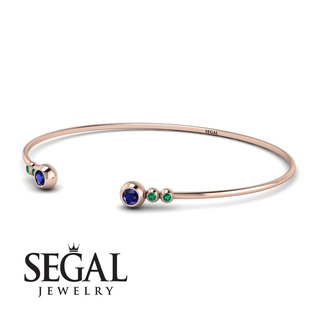 Geometric Bezel Sapphire Bracelet - Josie No. 29