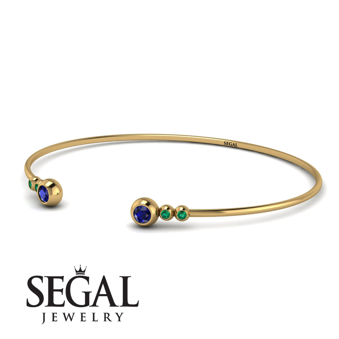 Geometric Bezel Sapphire Bracelet - Josie No. 28