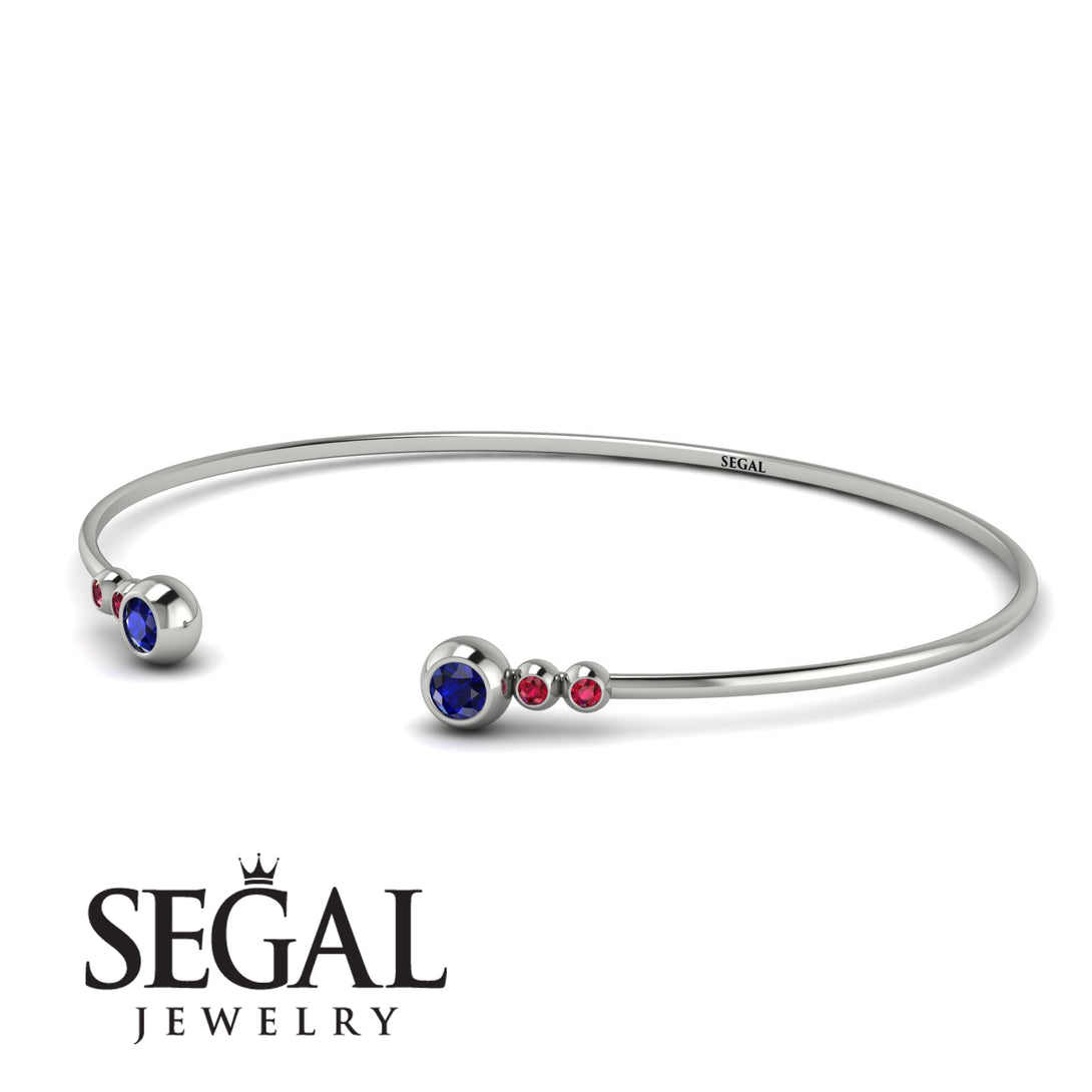 Geometric Bezel Sapphire Bracelet - Josie No. 60