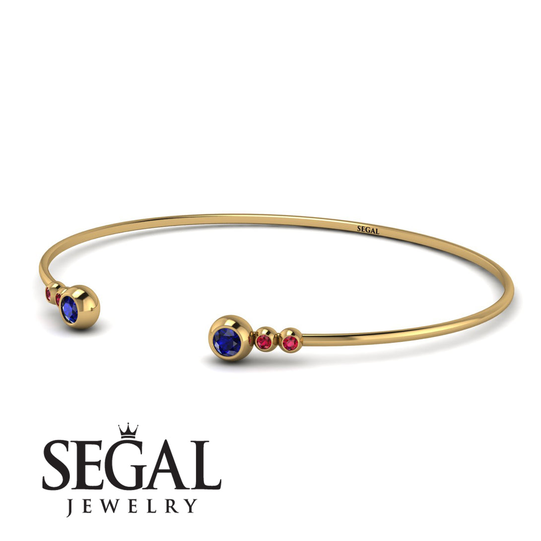 Geometric Bezel Sapphire Bracelet - Josie No. 58