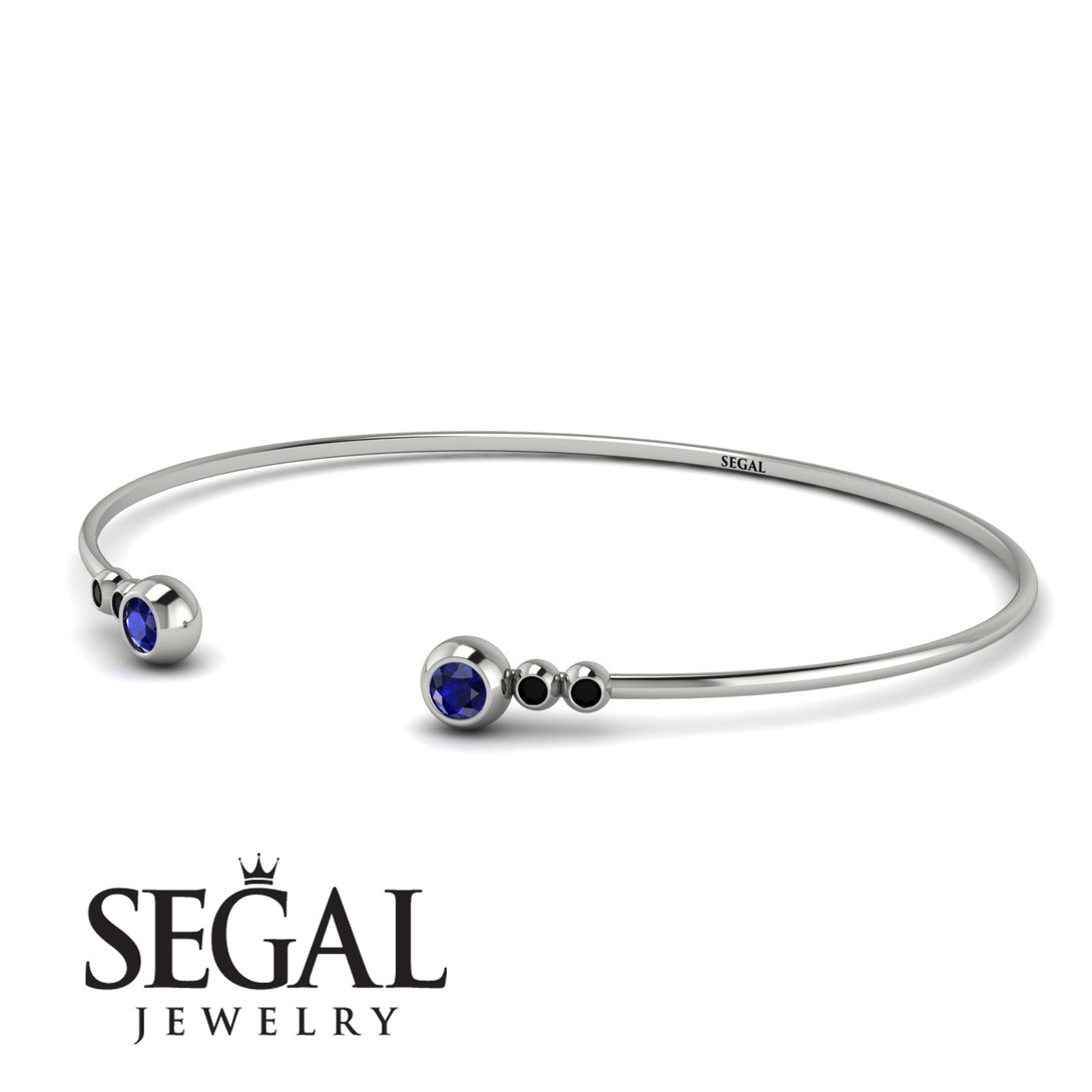Geometric Bezel Sapphire Bracelet - Josie No. 45