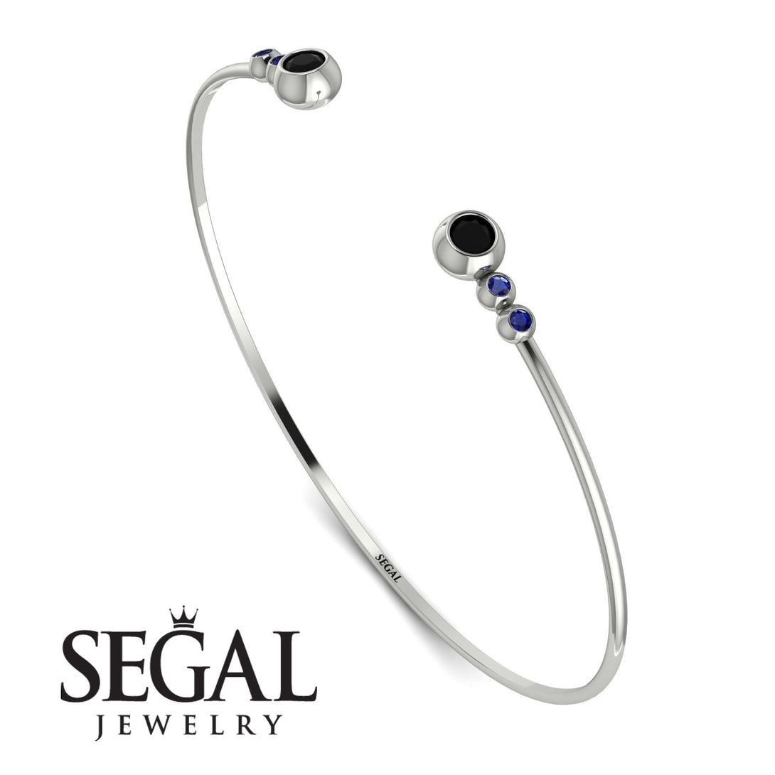 Geometric Bezel Black Diamond Bracelet - Josie No. 69