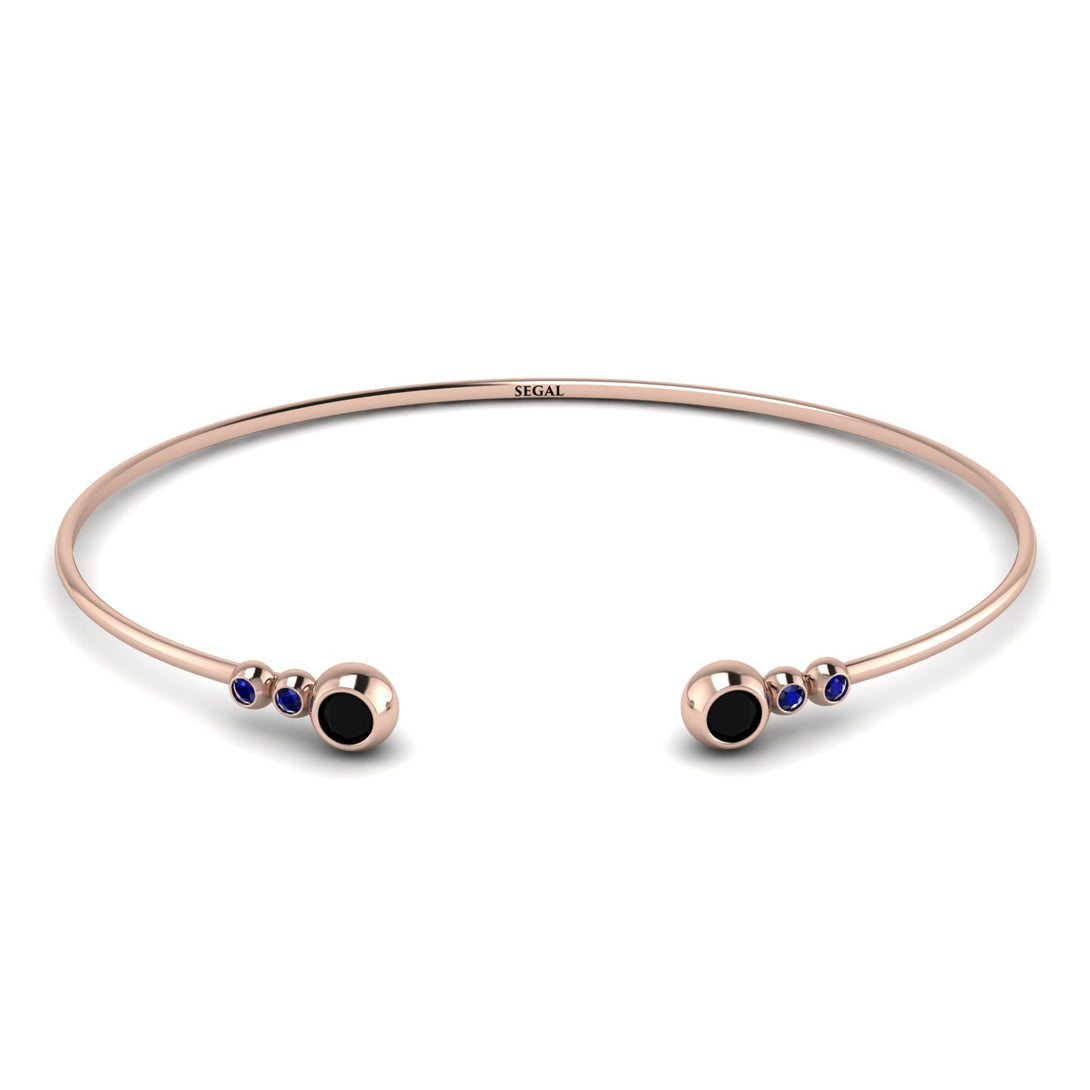 Geometric Bezel Black Diamond Bracelet - Josie No. 68
