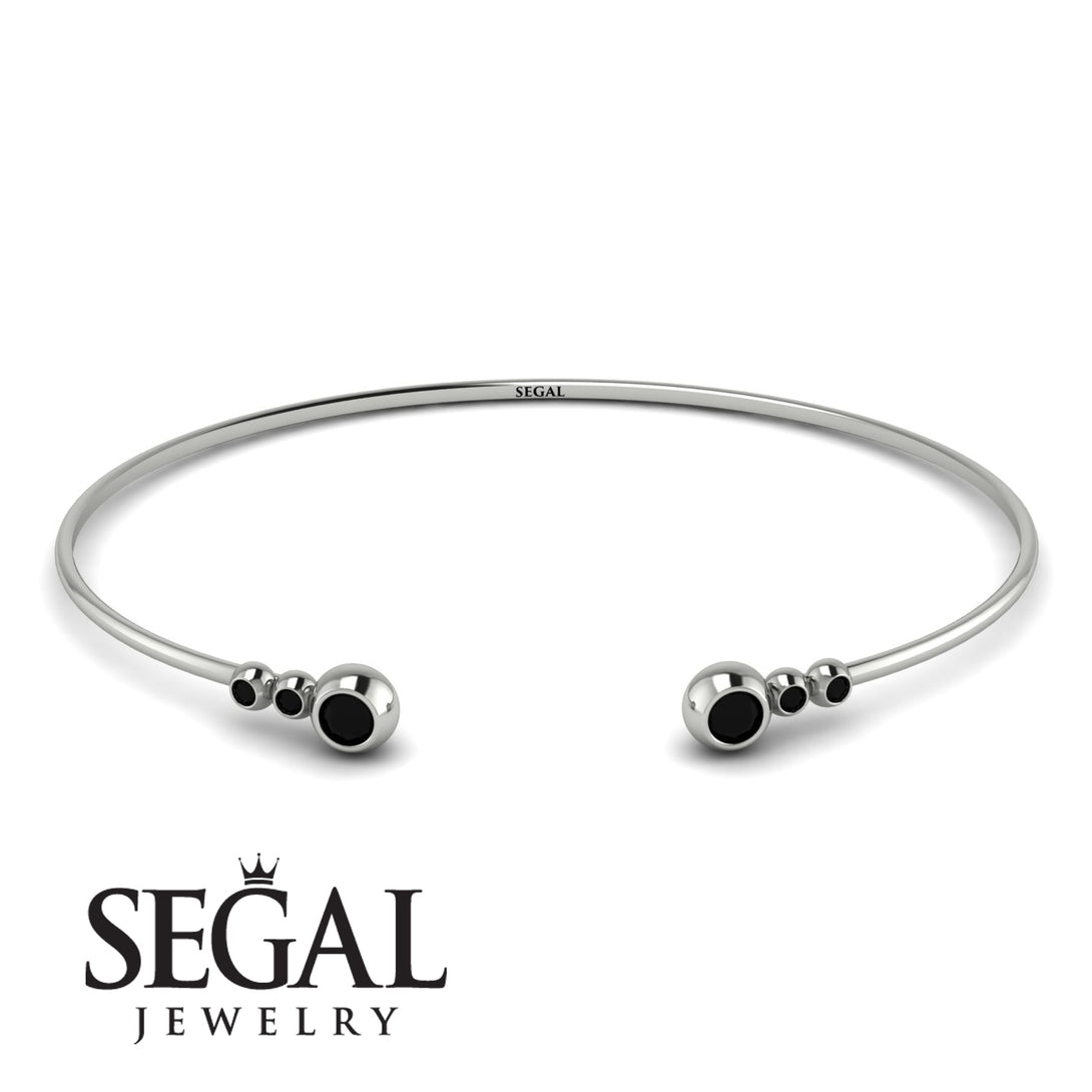 Geometric Bezel Black Diamond Bracelet - Josie No. 39
