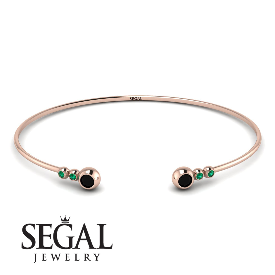 Geometric Bezel Black Diamond Bracelet - Josie No. 23