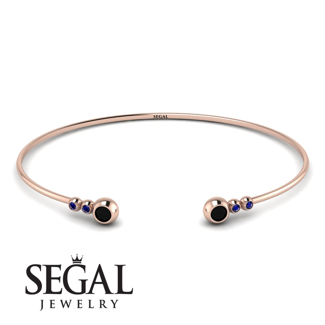 Geometric Bezel Black Diamond Bracelet - Josie No. 68