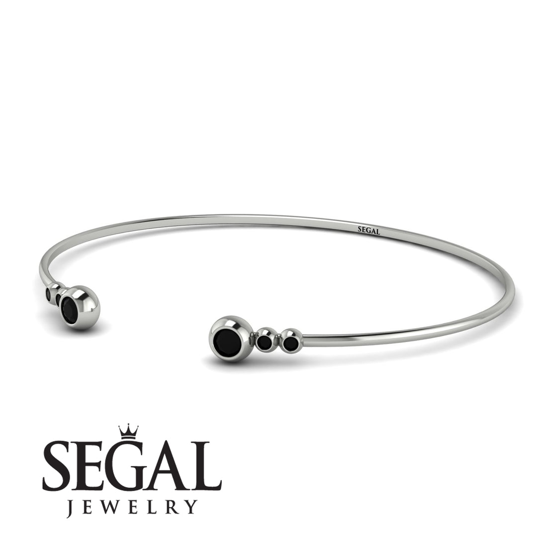 Geometric Bezel Black Diamond Bracelet - Josie No. 39