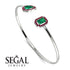 Geometric Pearl And Emerald Emerald Bracelet - Catherine No. 51