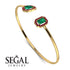 Geometric Pearl And Emerald Emerald Bracelet - Catherine No. 49
