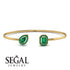Geometric Pearl And Emerald Emerald Bracelet - Catherine No. 19