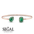 Geometric Pearl And Emerald Emerald Bracelet - Catherine No. 20