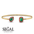 Geometric Pearl And Emerald Emerald Bracelet - Catherine No. 49