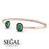 Geometric Pearl And Emerald Emerald Bracelet - Catherine No. 35