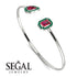 Geometric Pearl And Emerald Ruby Bracelet - Catherine No. 27