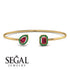 Geometric Pearl And Emerald Ruby Bracelet - Catherine No. 25
