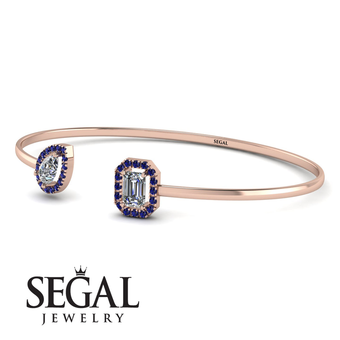 Geometric Pearl And Emerald Diamond Bracelet - Catherine No. 62
