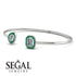 Geometric Pearl And Emerald Diamond Bracelet - Catherine No. 18 image 3