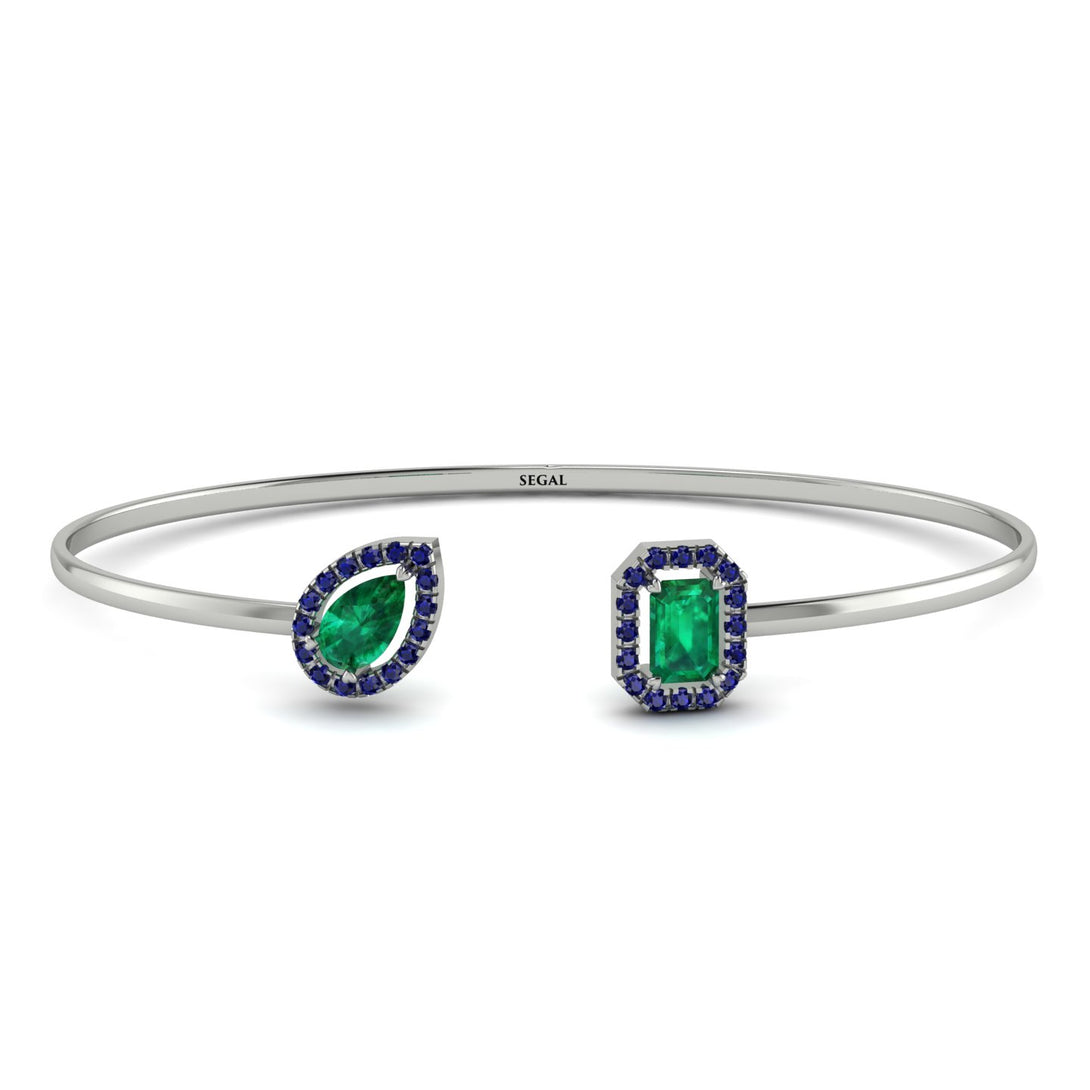 Geometric Pearl And Emerald Emerald Bracelet - Catherine No. 66