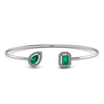 Geometric Pearl And Emerald Emerald Bracelet - Catherine No. 6 image 1