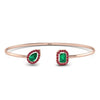Geometric Pearl And Emerald Emerald Bracelet - Catherine No. 50