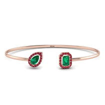 Geometric Pearl And Emerald Emerald Bracelet - Catherine No. 50 image 1