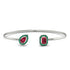 Geometric Pearl And Emerald Ruby Bracelet - Catherine No. 27