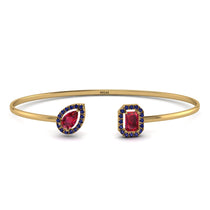 Geometric Pearl And Emerald Ruby Bracelet - Catherine No. 70 image 1