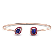 Geometric Pearl And Emerald Sapphire Bracelet - Catherine No. 59 image 1