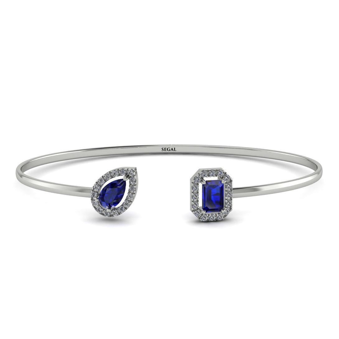 Geometric Pearl And Emerald Sapphire Bracelet - Catherine No. 15