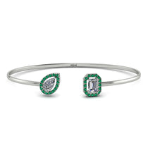 Geometric Pearl And Emerald Diamond Bracelet - Catherine No. 18 image 1