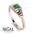 Geometric Princess Cut Emerald Ring - Everleigh No. 5