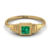 Geometric Princess Cut Emerald Ring - Everleigh No. 4 image 1