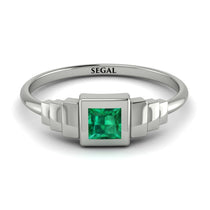 Geometric Princess Cut Emerald Ring - Everleigh No. 6 image 1