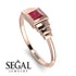 Geometric Princess Cut Ruby Ring - Everleigh No. 11 image 2