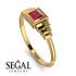 Geometric Princess Cut Ruby Ring - Everleigh No. 10 image 2