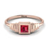 Geometric Princess Cut Ruby Ring - Everleigh No. 11