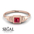 Geometric Princess Cut Ruby Ring - Everleigh No. 11 image 6