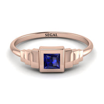 Geometric Princess Cut Sapphire Ring - Everleigh No. 14 image 1