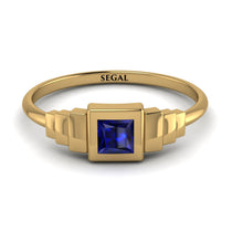 Geometric Princess Cut Sapphire Ring - Everleigh No. 13 image 1